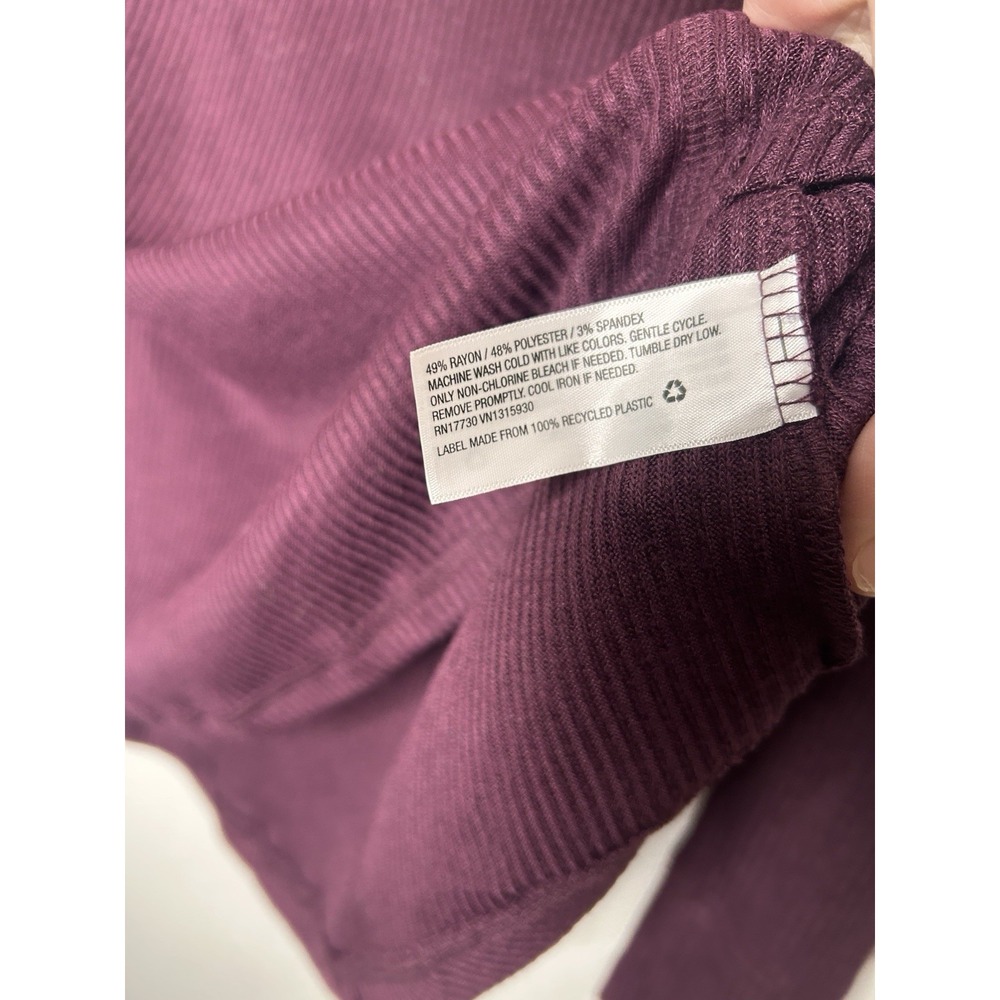 Knox Rose Women's Purple Thermal Long Sleeve Shirt Tee Shirt Size Small New NWT - Picture 4 of 9
